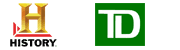 HISTORY and TD Bank logos