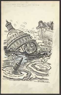 Political cartoon by Herb Block