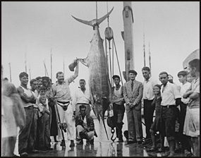 Hemingway with marlin catch