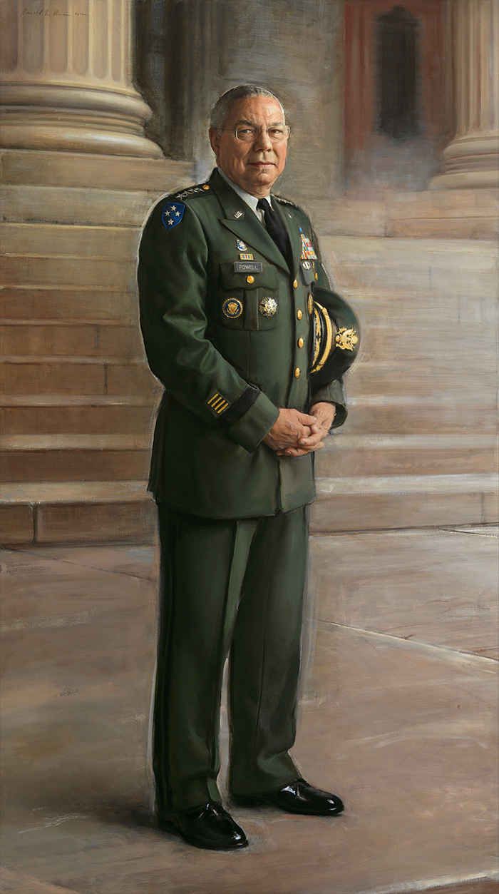 Full length portrait of an African American 4-star general in uniform
