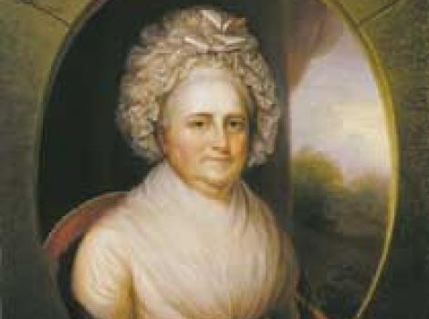 Painted portrait of Martha Washington