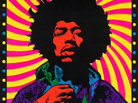 Psychedelic poster of JImi Hendrix