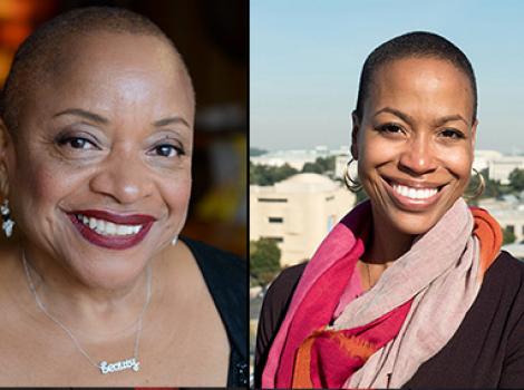 Photos of two smiling Black women 
