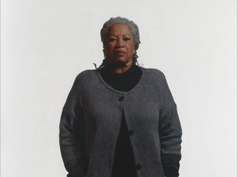 African American woman in a gray sweater