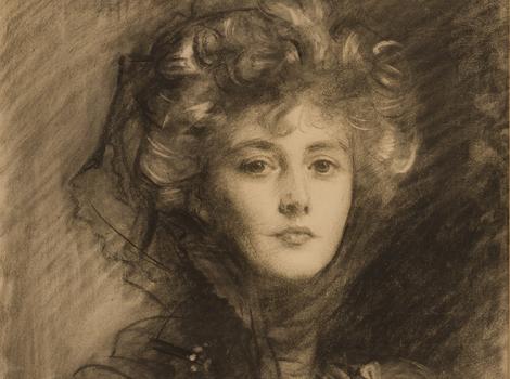 19th century woman with upswept hair