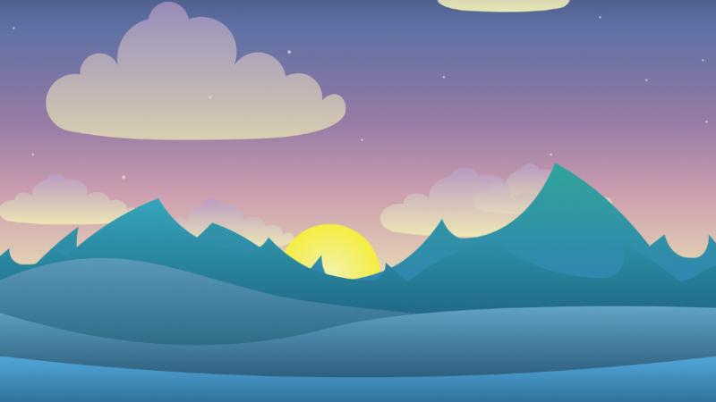 graphic illustration of a sunset